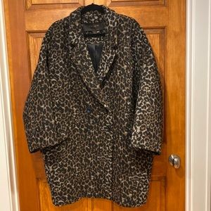Coach Wool blend leopard print coat. Mint condition
